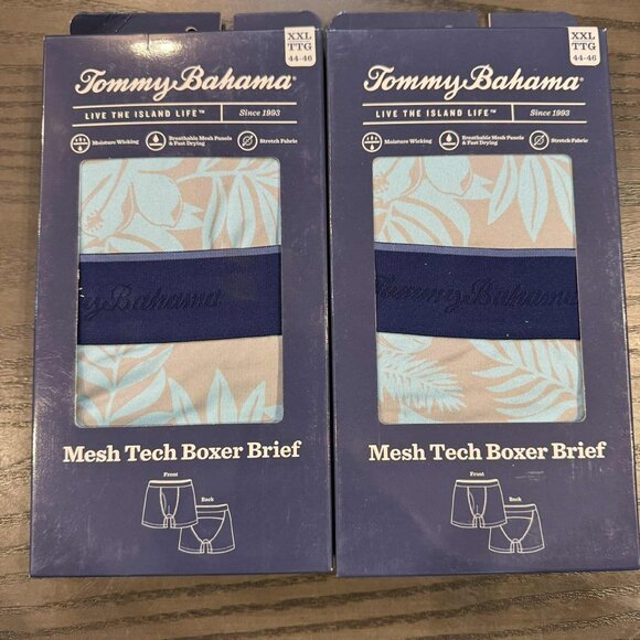 2 X Tommy Bahama Tropical Print Mesh Tech Underwear Boxer Briefs $60 - Picture 7 of 10